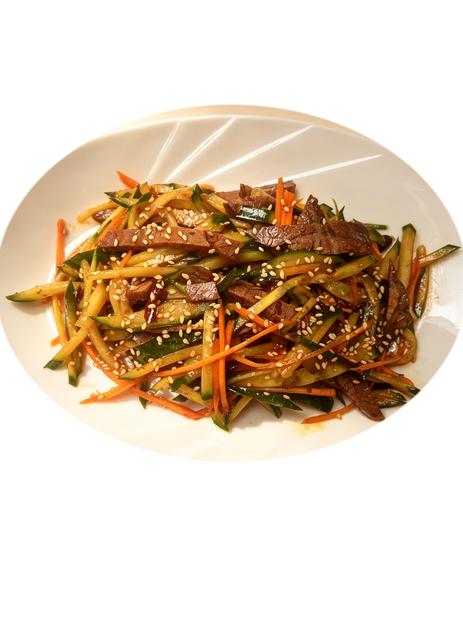 Bœuf sauté aux légumes et graines de sésame
