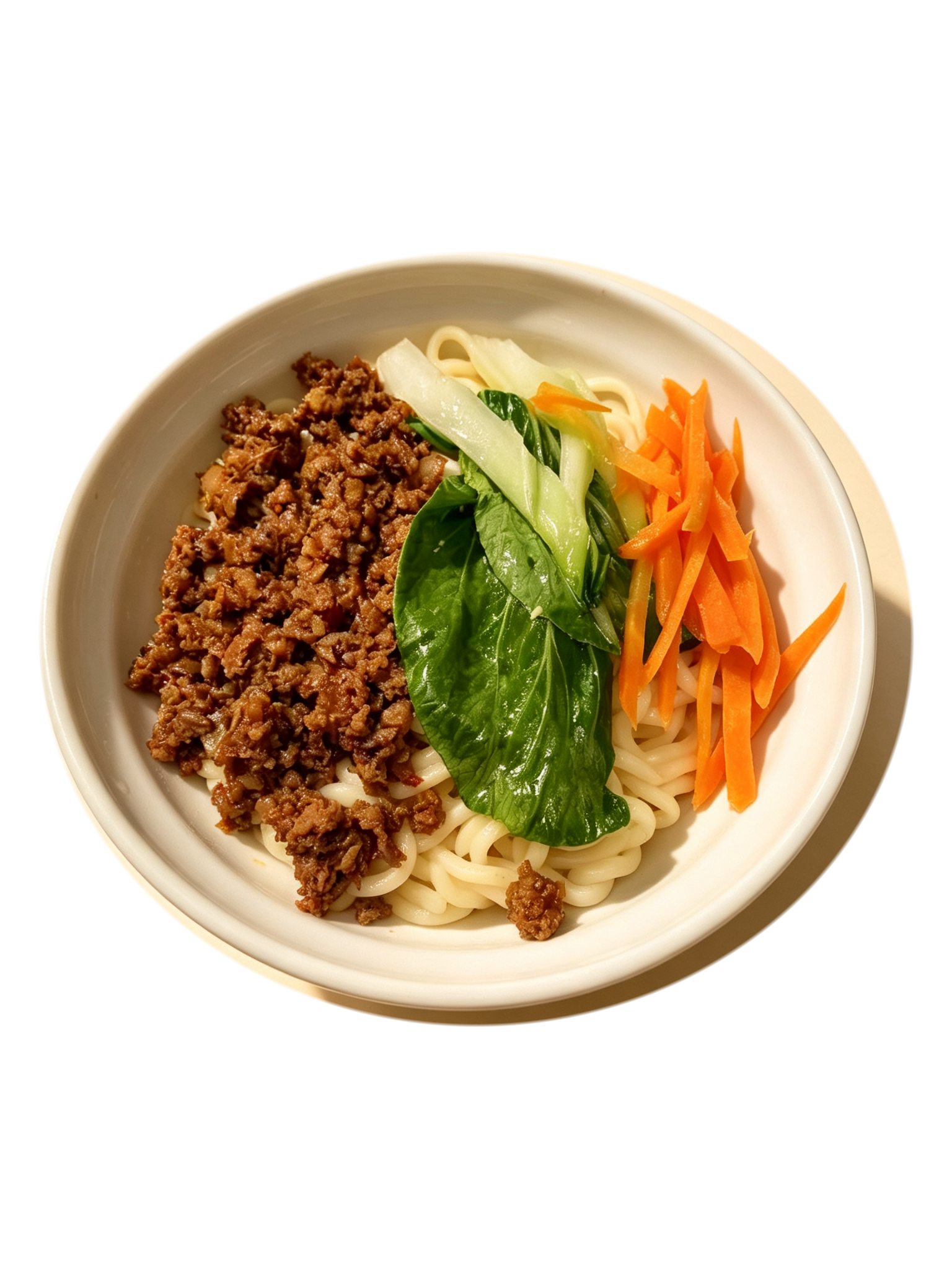 Nouilles au bœuf haché et légumes
